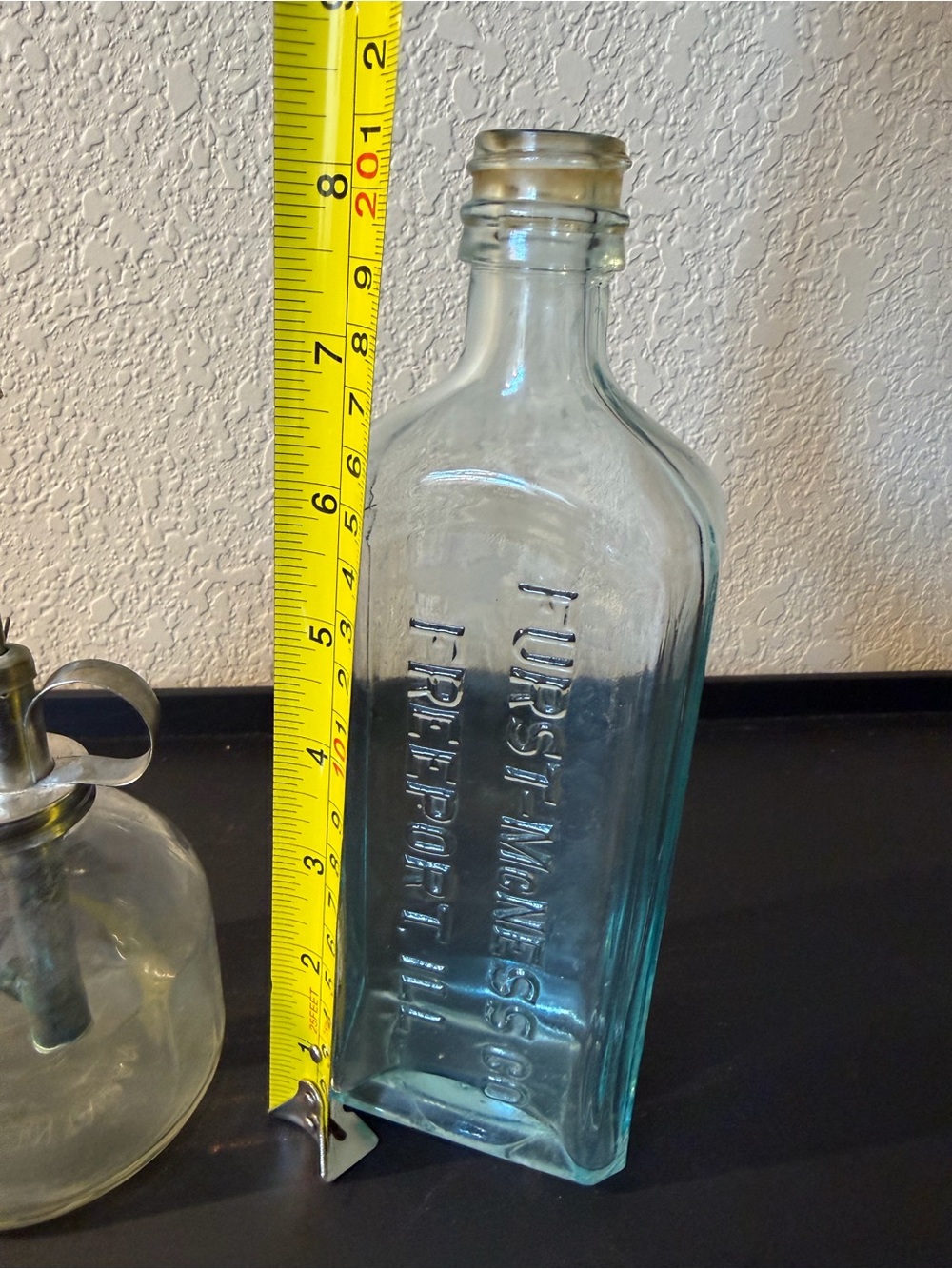 Vintage Clear & Aqua Glass Apothecary Bottles - Home Dining Display - Picture 5 of 16